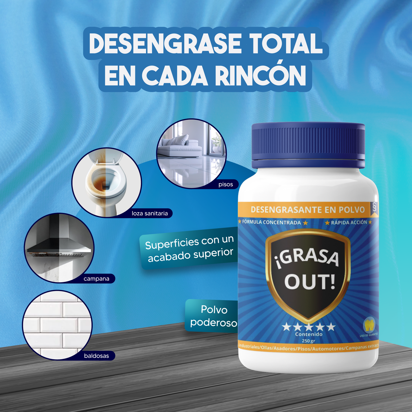 DESENGRASANTE EN POLVO - GRASA OUT