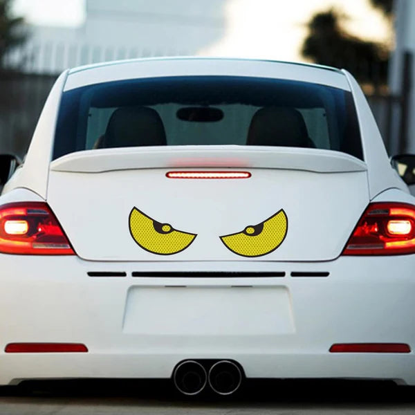 ¡Dale vida a tu carro! Stickers Par de Ojos Reflectantes