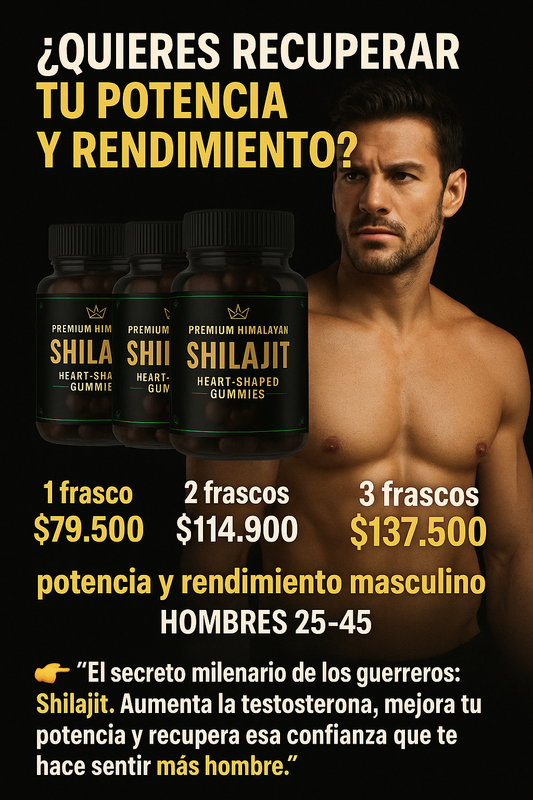 SHILAJIT POTENCIA-RENDIMIENTO MASCULINO