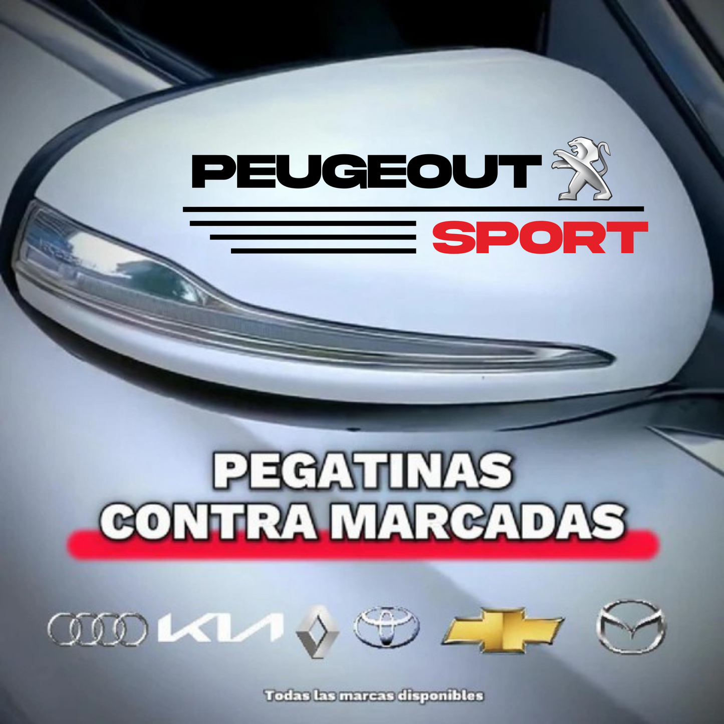Pegatina para los retrovisores x 2 Unidades