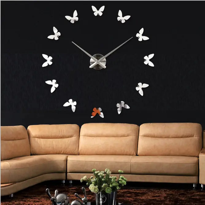 Reloj de Pared 3D Moderno - Mariposas