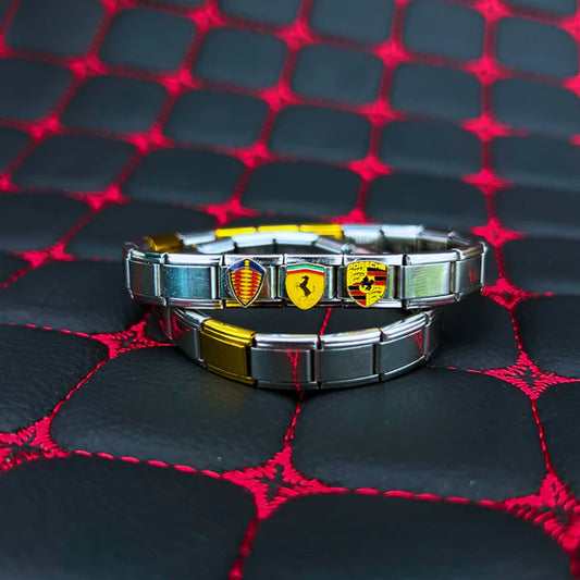 PULSERA ITALIANA AUTOS DE LUJO🔥(5 DIJES EXCLUSIVOS)