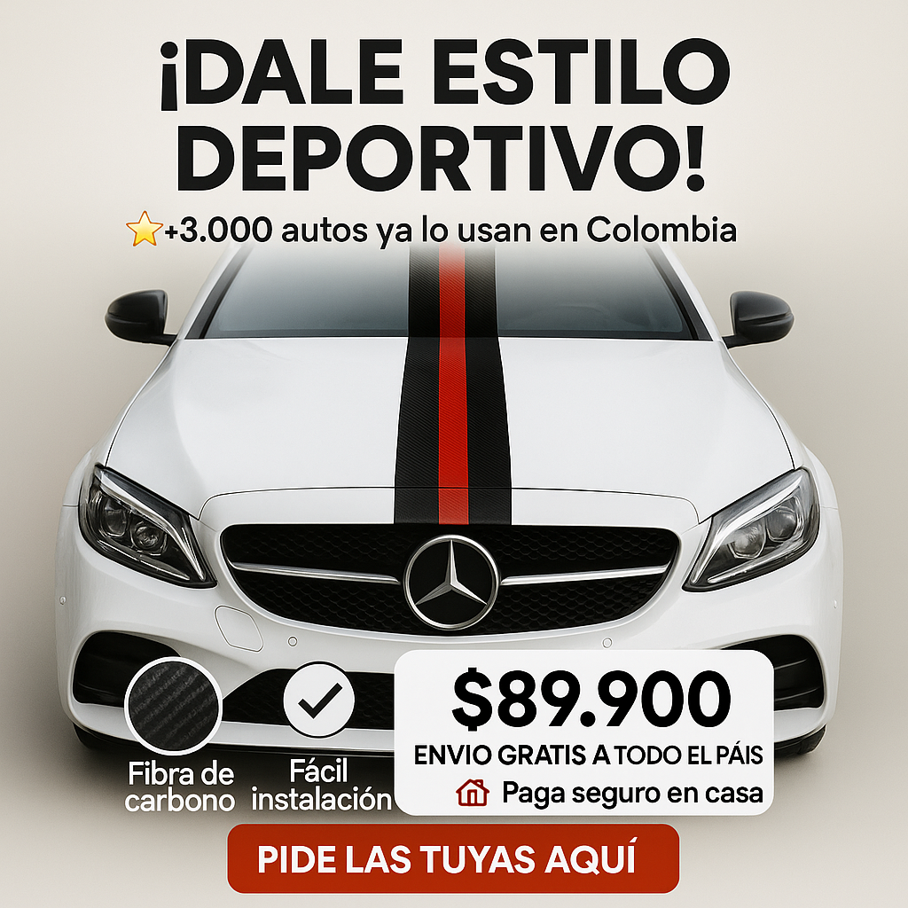 🚘EXCLUSIVAS PEGATINAS PARA EL CAPO  EN FIBRA DE CARBONO NEGRA🚘