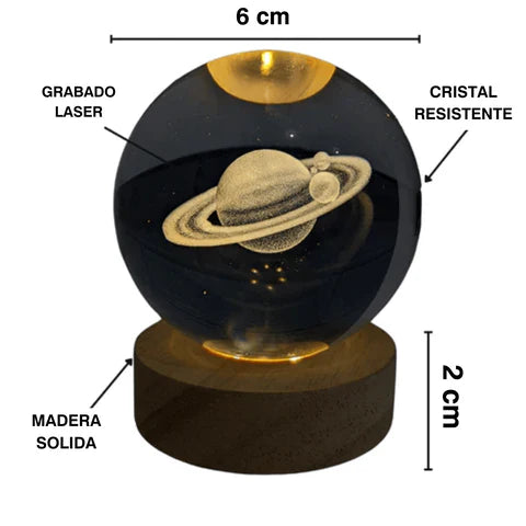 Esferas Luminosas de Cristal 3D